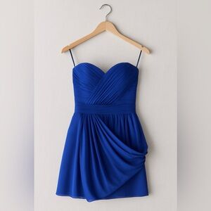 Exclusive from Intermix Elegant cobalt Blue Strapless Dress